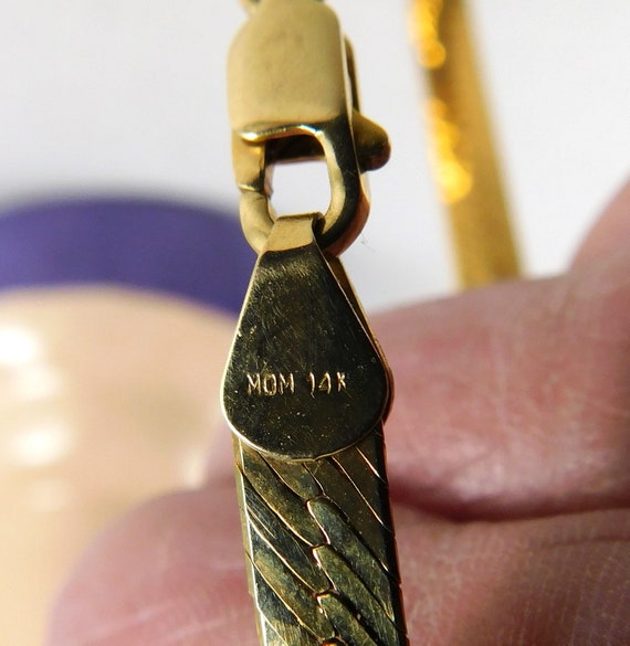 14KT Gold Herringbone Chain Bracelet, 5.62 Grams,… - image 8