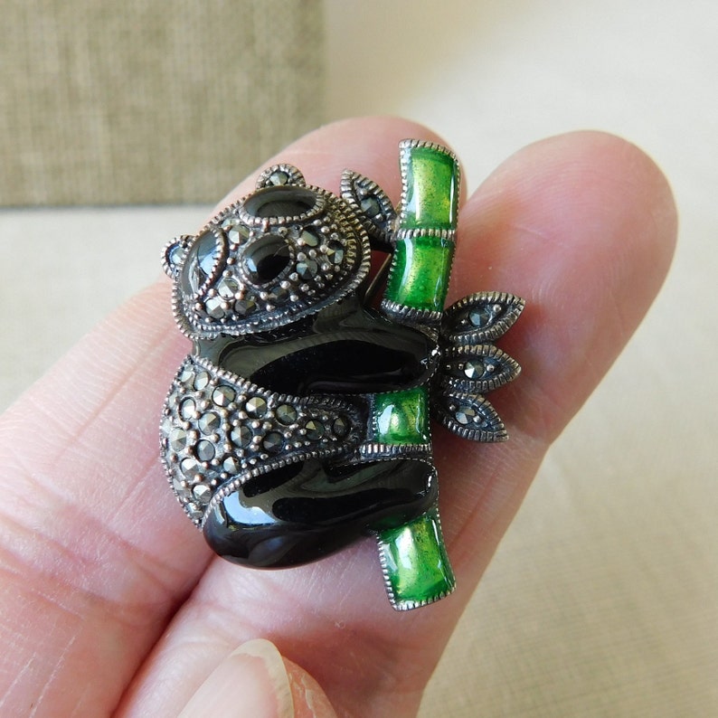 Koala Bear Pin Enameled Marcasite Pave/' Koala Bear Brooch Sterling Silver /& Marcasite Koala Bear Brooch