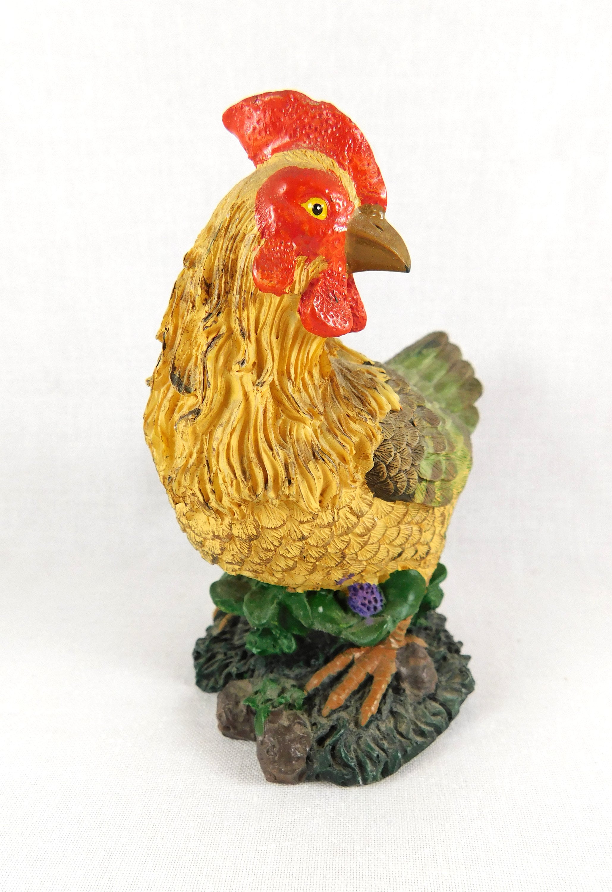 Vintage '90s Acrylic Resin Chicken Figurine, Barnyard Decor - Etsy