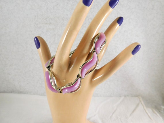 1950's Karu Arke Lavender Lucite Thermoset Bracel… - image 1