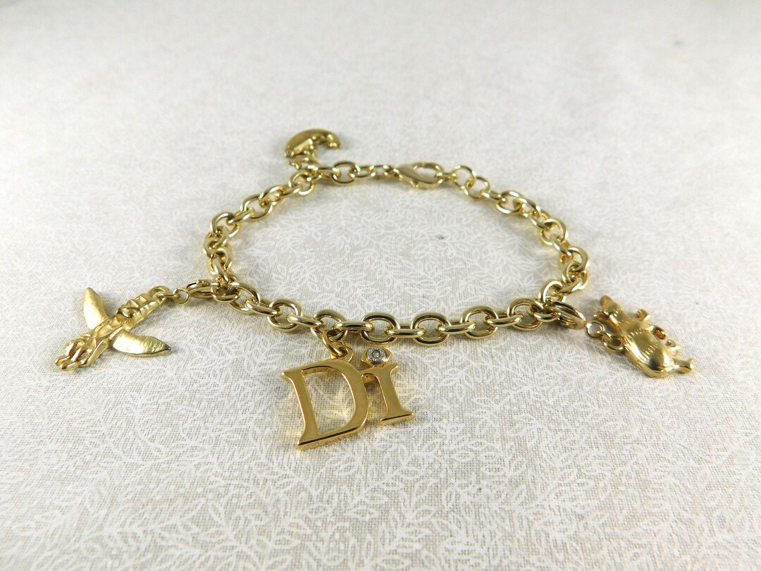 ブレスレット Mini Triangle N-dia Charm Bracelet #2905 (10K Gold) Di (diamond Int'l.) Charm Bracelet-4 Charms-bear, Eagle