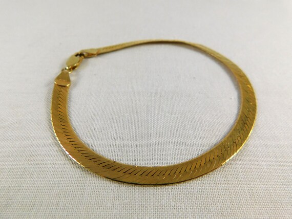 14KT Gold Herringbone Chain Bracelet, 5.62 Grams,… - image 2