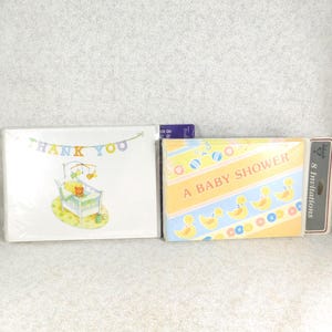 Invitación para baby shower y tarjetas de agradecimiento: 8 más 8, años 90, aún selladas, Hallmark/Tender Thoughts, notas de agradecimiento, baby shower más obsequio/servilletas