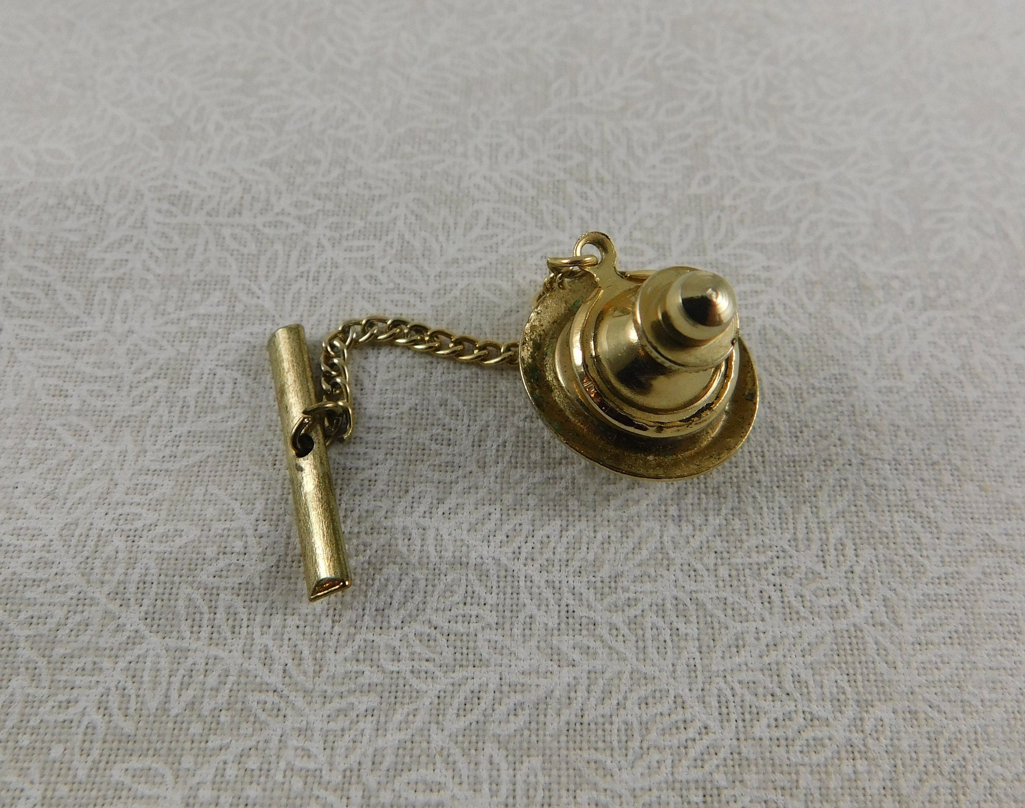 Nephrite Jade Tie Tack & Keeper 1950's Gold and Jade Tie Etsy