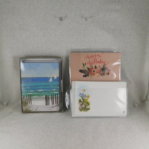 Tarjetas vintage con notas, notas plegables y postales. Lote de 15 variadas. Saludos estadounidenses. Ulf Hultin Forlag. 4 tarjetas, 3 pliegues, 8 postales. Impecables.