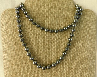 Hematite Bead Necklace, Black Bead Necklace, Hematite Bead Jewelry, Beaded Necklace, Beaded Jewelry, Stone Bead Necklace