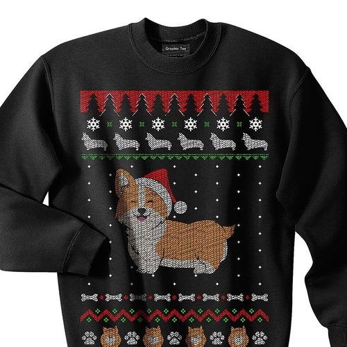 etsy corgi christmas sweater