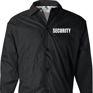 Mens black security best sale jackets