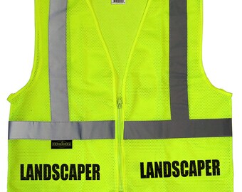 MANAGER PRINTED YELLOW ENHANCED SAFETY VEST HIGH VIS WAISTCOAT HI VIZ