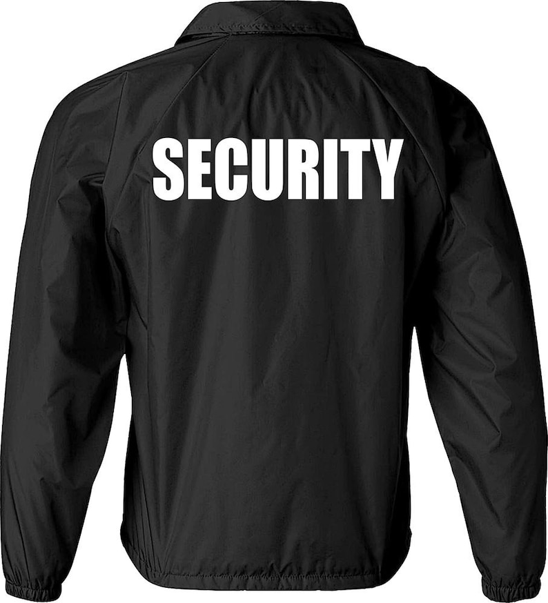Security Jacket Nylon Security Guard Jacket Law Etsy