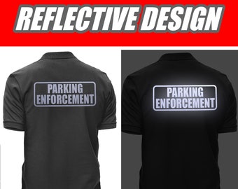 Parking Enforcement Polo REFLECTIVE design, polos pique 100% coton