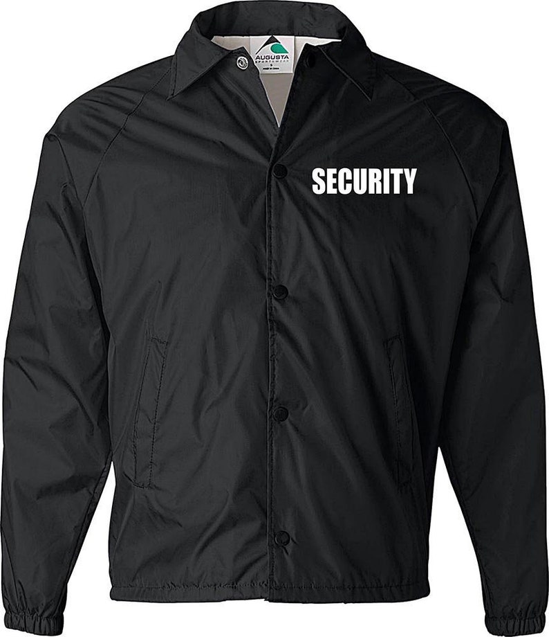 Security Jacket Nylon Security Guard Jacket Law Etsy