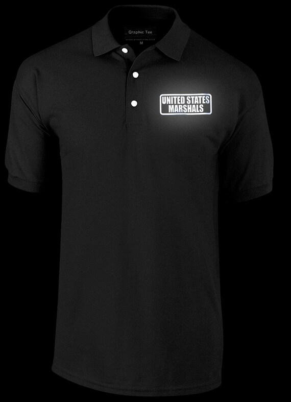 100/% Cotton Polo Pique Fabric. Conspiracy Tee Security Polo Reflective Design