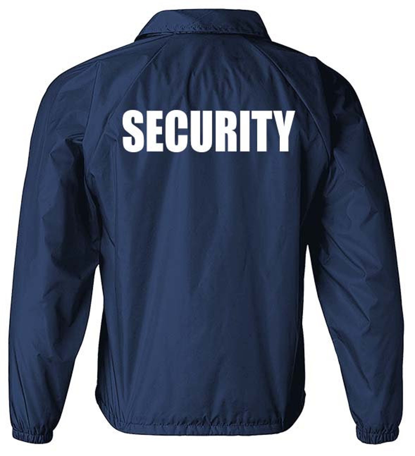 Security Navy Jacket Nylon Security Guard Jacket Law Etsy