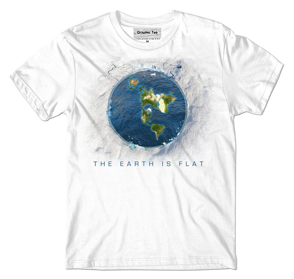 Flat earth tee shirt Clearance