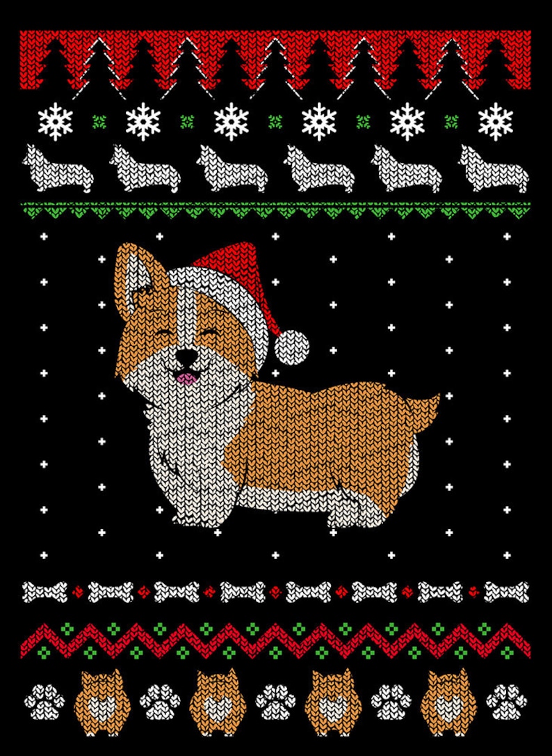 Ugly Christmas Sweater Christmas Dogs Etsy