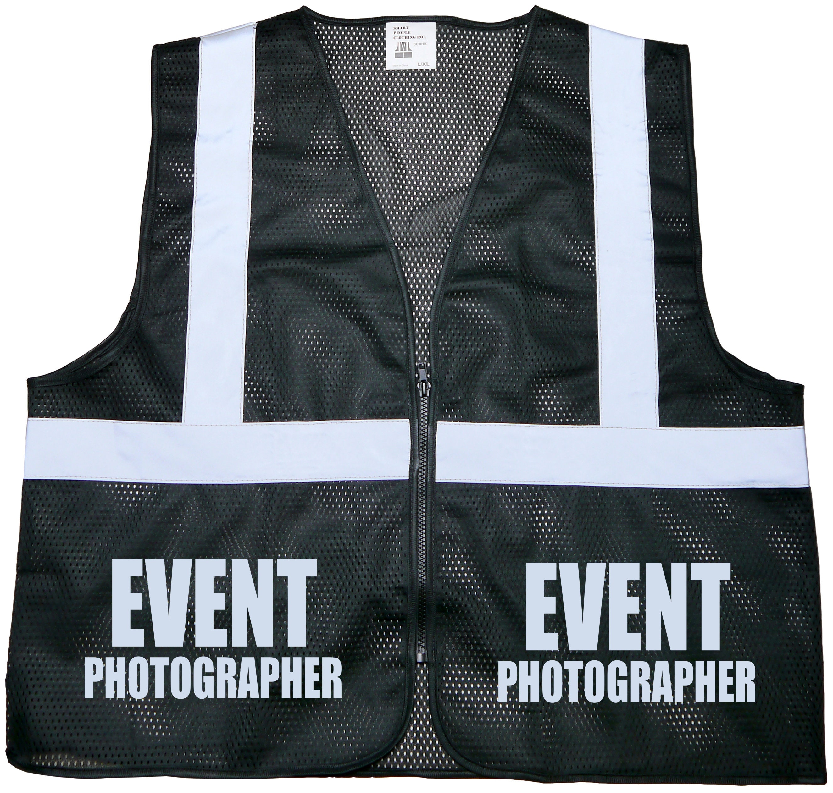 Event Photographer Safety Vest, Black, REFLECTIVE Design, High Visibility  Vest -  Singapore