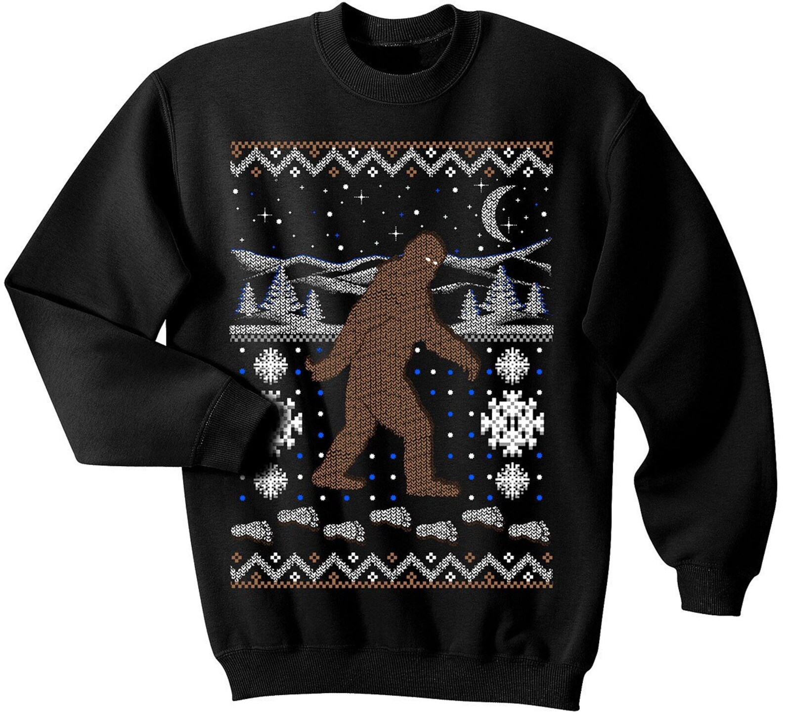 Bigfoot Ugly Christmas Sweater Sasquatch Forest Yeti Myth Etsy UK