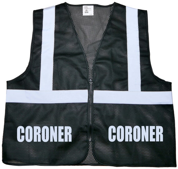 Coroner Sicherheitsweste, schwarz, reflektierendes Design