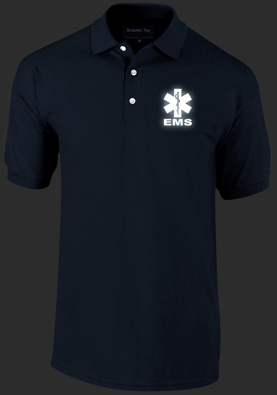 100/% Cotton Polo Pique Fabric. Conspiracy Tee Security Polo Reflective Design