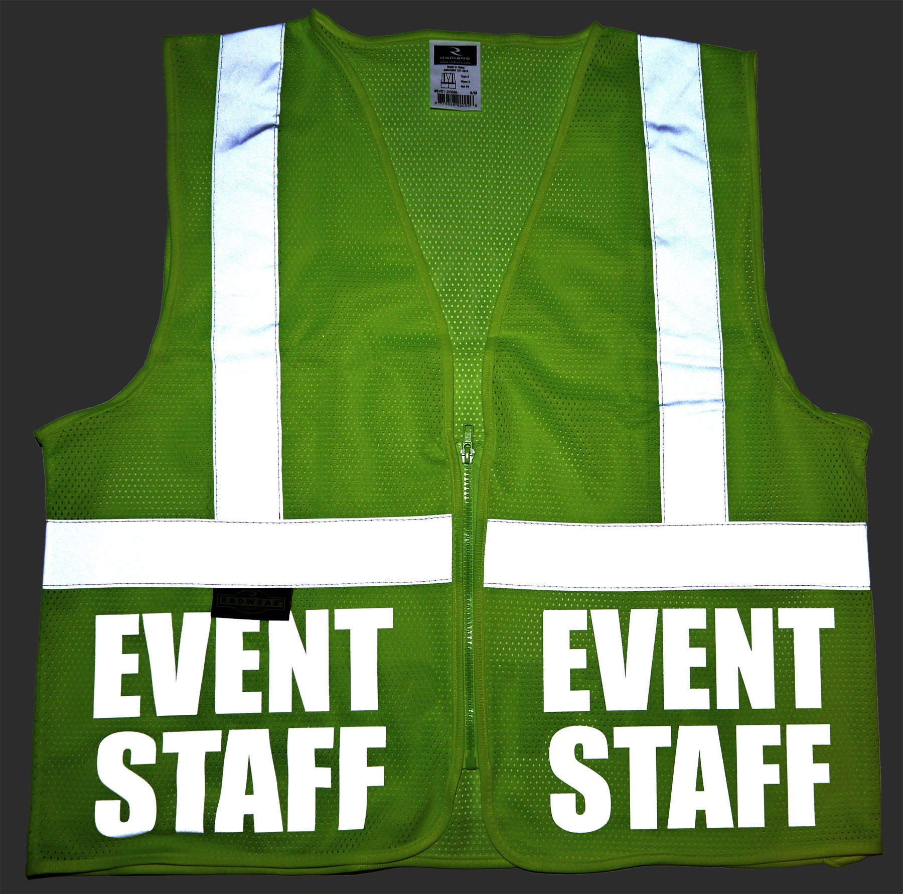 Event Staff safety vest with REFLECTIVE design High | Etsy