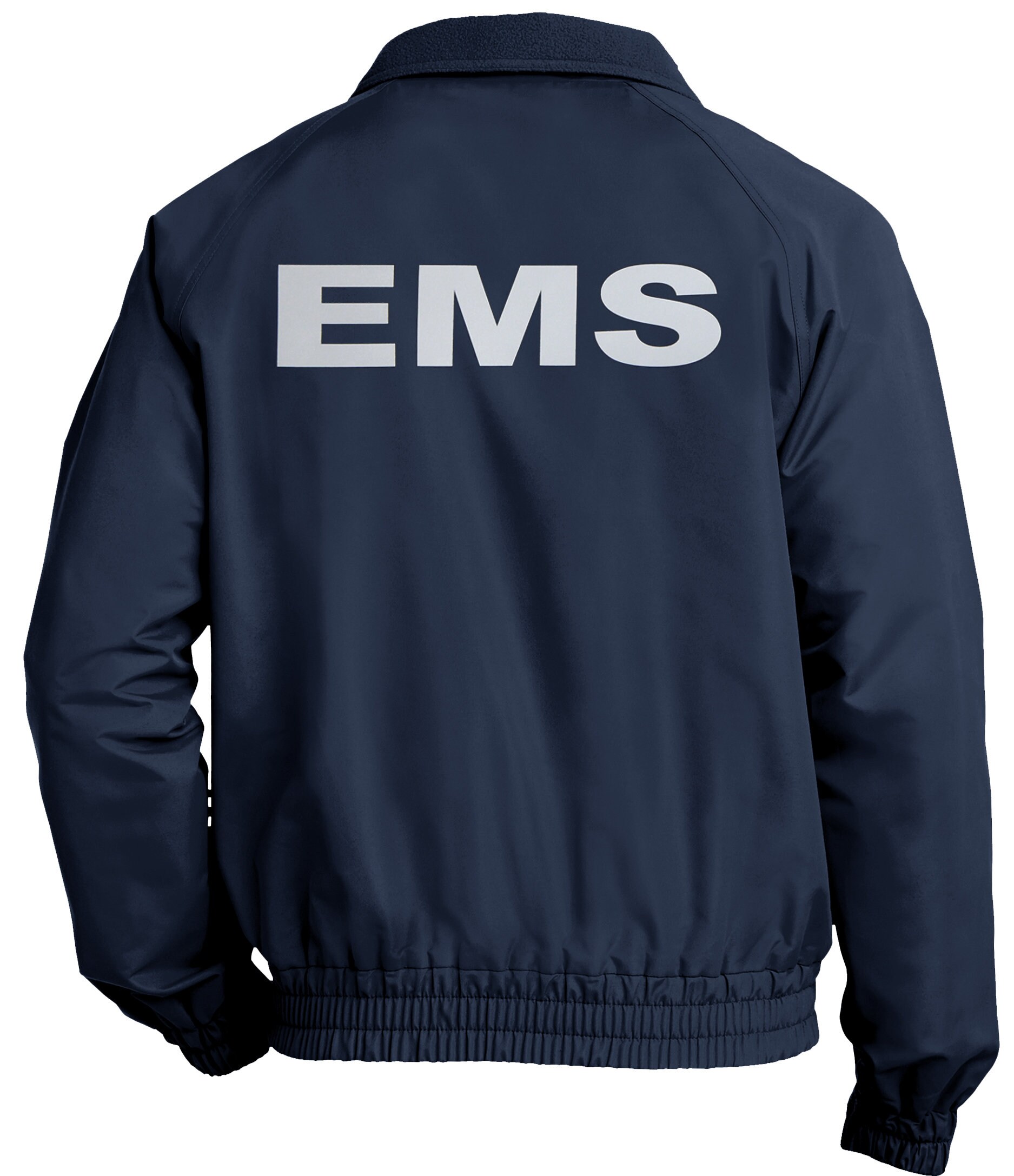 EMS Navy Economy Jacket REFLECTIVE Logo Fleece Lining Etsy