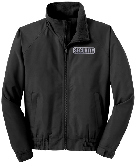 Black Security Hoodie Jacket with Pocket Uniform