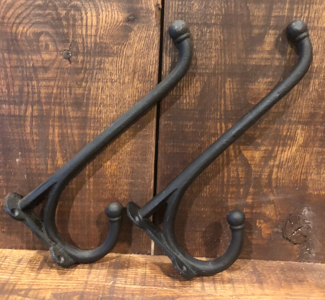 Extra Large Cast Iron Harness Hook Black 11 X 5 pair of 2 Etsy
