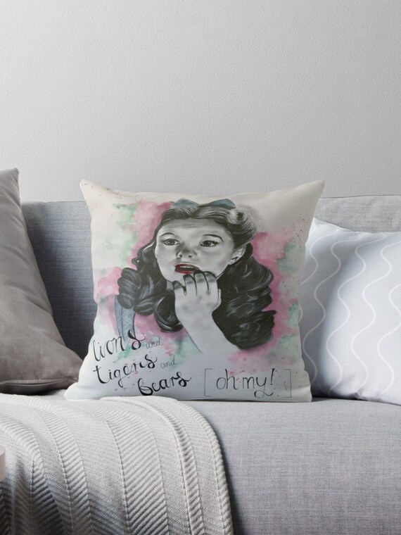 Wizard Of Oz Cushion Cover Dorothy Original Art Movie Art Pillow Fabric Decorative Living Kids Bedroom Gift