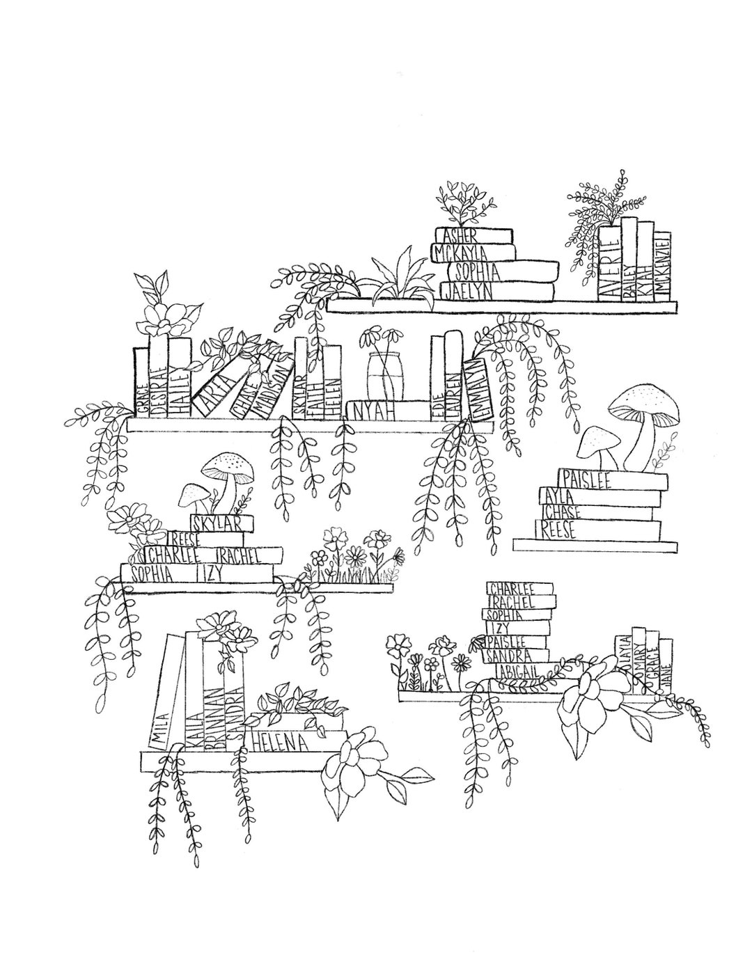 TIK TOK Coloring Page Page 6 Coloring Page Hand Drawn - Etsy