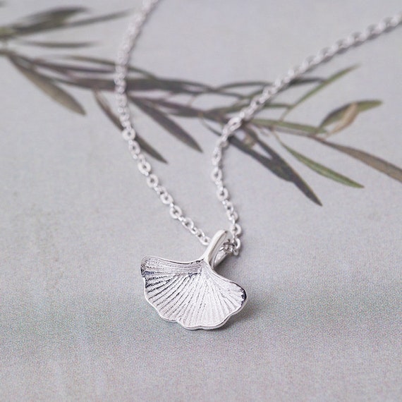 Ginkgo leaf clavicle chain fine s925 sterling silver necklace | Etsy
