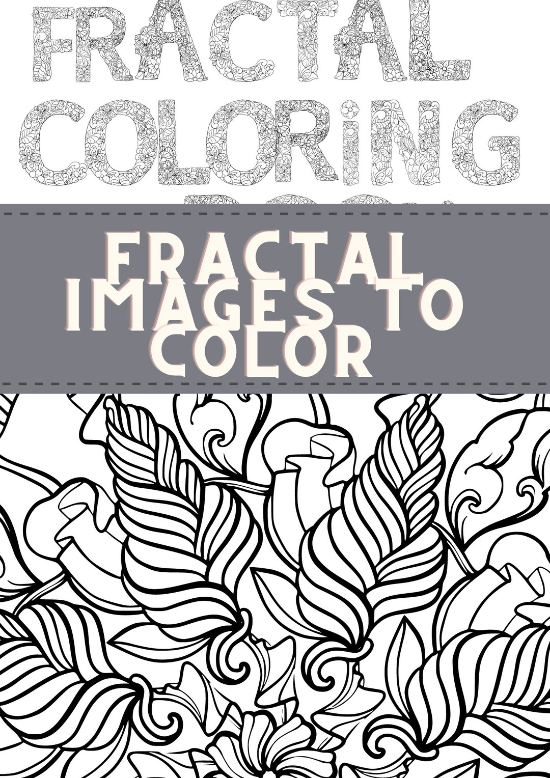 Fractal Coloring Pages. Downloadable Coloring Book. - Etsy