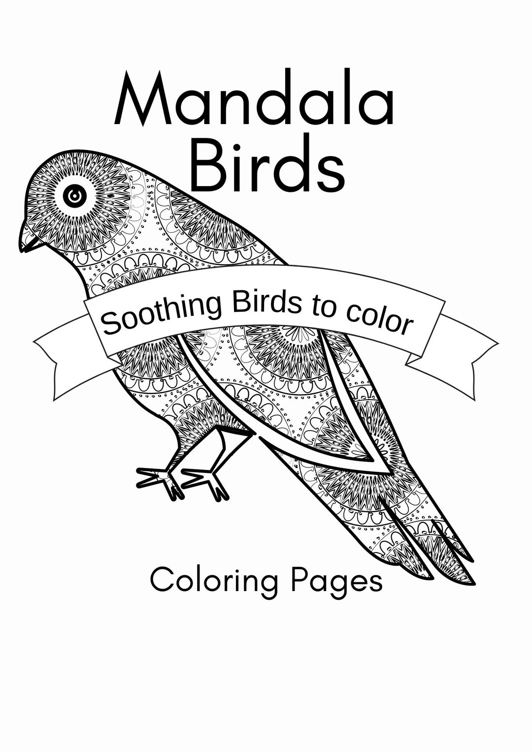 Mandala Coloring Pages, Birds, Printable, Intricate Patterns, Adult ...