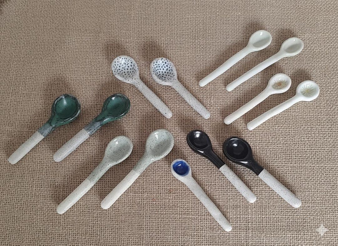 Handmade Ceramic Spoons Set of TWO - Various Colours - Etsy