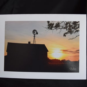 5 x 7 Blank Greeting Card (Country Silhouette)