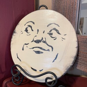 Harvest Moon Door Hanger, Moon wood sign, Halloween decor, Nursery room decor, Fall decoration, Autumn decor, Man in the moon