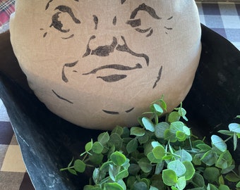 Harvest Moon Pillow, canvas pillow, Man in the Moon Pillow, Moon decor, celestial decor, Harvest Moon, nursery room decor, moon plushie