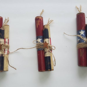 Firecracker for tiered tray, 4th of July, Independence Day, Firecracker, 4th of July tiered tray, Red White & Blue, Primitive 4th of July,