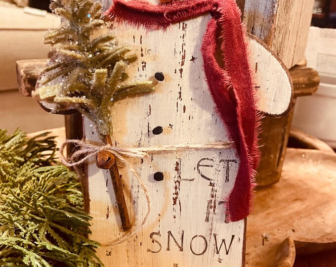 Snowman Decor, Season Decoration, Prim Snowman Decor, Let It Snow ...