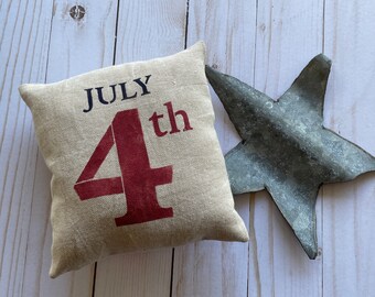 4th of July decor, Americana, Farmhouse pillow, Patriotic decoration, pillow tuck, Americana decor, Farmhouse Americana, dough bowl filler