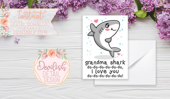 Grandma Shark I Love You Baby Shark Song Mother S Day Etsy Grandma Shark I Love You Baby Shark Song Mother S Day Etsy