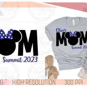 Cheer Mom Summit - Happy Mouse World (Extended Years) SVG PNG, Vector Files - Cuttable Cricut Files - Instant Download Digital Files