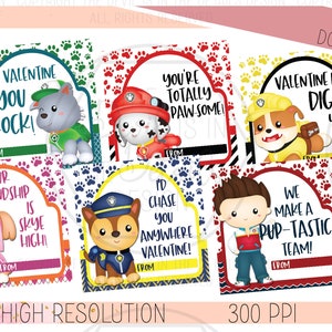 Paw Patrol Valentines Day Cards