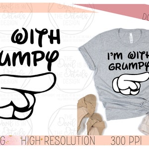 Estou com mal-humorado - Happy Mouse World Inspired - SVG PNG, arquivos vetoriais - arquivos de silhueta Cricut - arquivos de download instantâneo