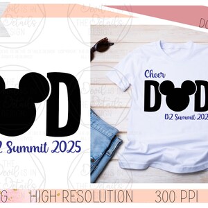 Cheer Dad D2 Summit - Happy Mouse World (Anni estesi) SVG PNG, file vettoriali - file Cricut tagliabili - file digitali scaricabili all'istante