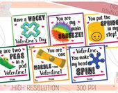 Fidget Toy Valentine's Day Cards - Digital Design - DIY - Printable