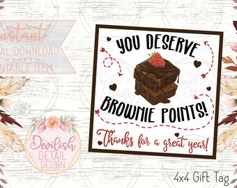 Brownie Printable | Etsy