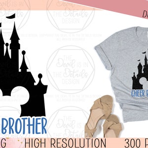 Cheer Brother - Happy Mouse World SVG PNG, Vektordateien - Cricut Silhouette Dateien - Sofort Download