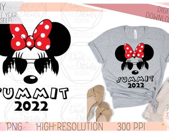 Cute Girl Mouse Silhouette - Summit - Happy World (Ext. Years) SVG PNG, Vector Files - Cricut Files - Instant Download Files