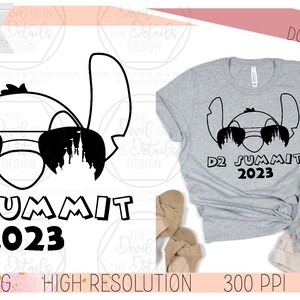 Cute Blue Alien - D2 Summit - Happy Mouse World (Ext. Years) SVG PNG, Vector Files - Cuttable Cricut Files - Instant Download Digital Files